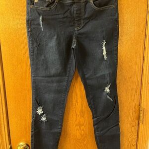Belle by Kim Gravel Skinny Distressed Jeans